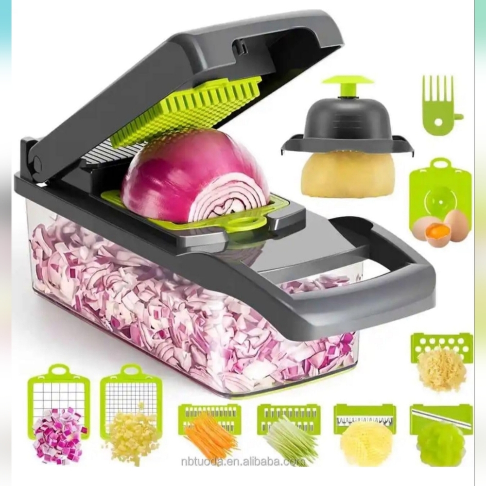Vegetable Chopper multifunctional 14 in-1 Cutter Dicer Slicer tomato ,onion. New